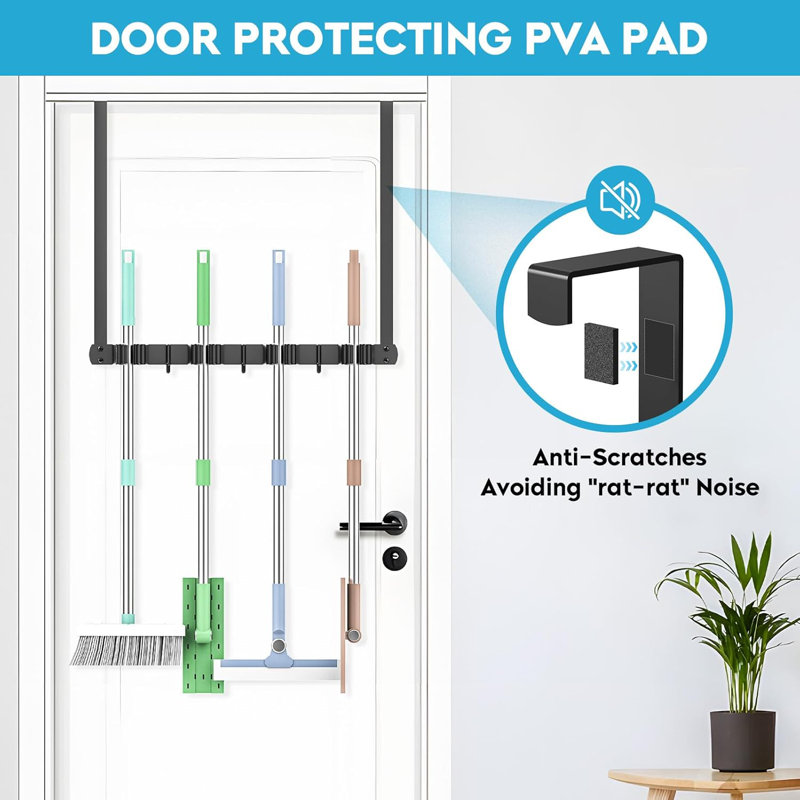 Over the door broom organizer clearance
